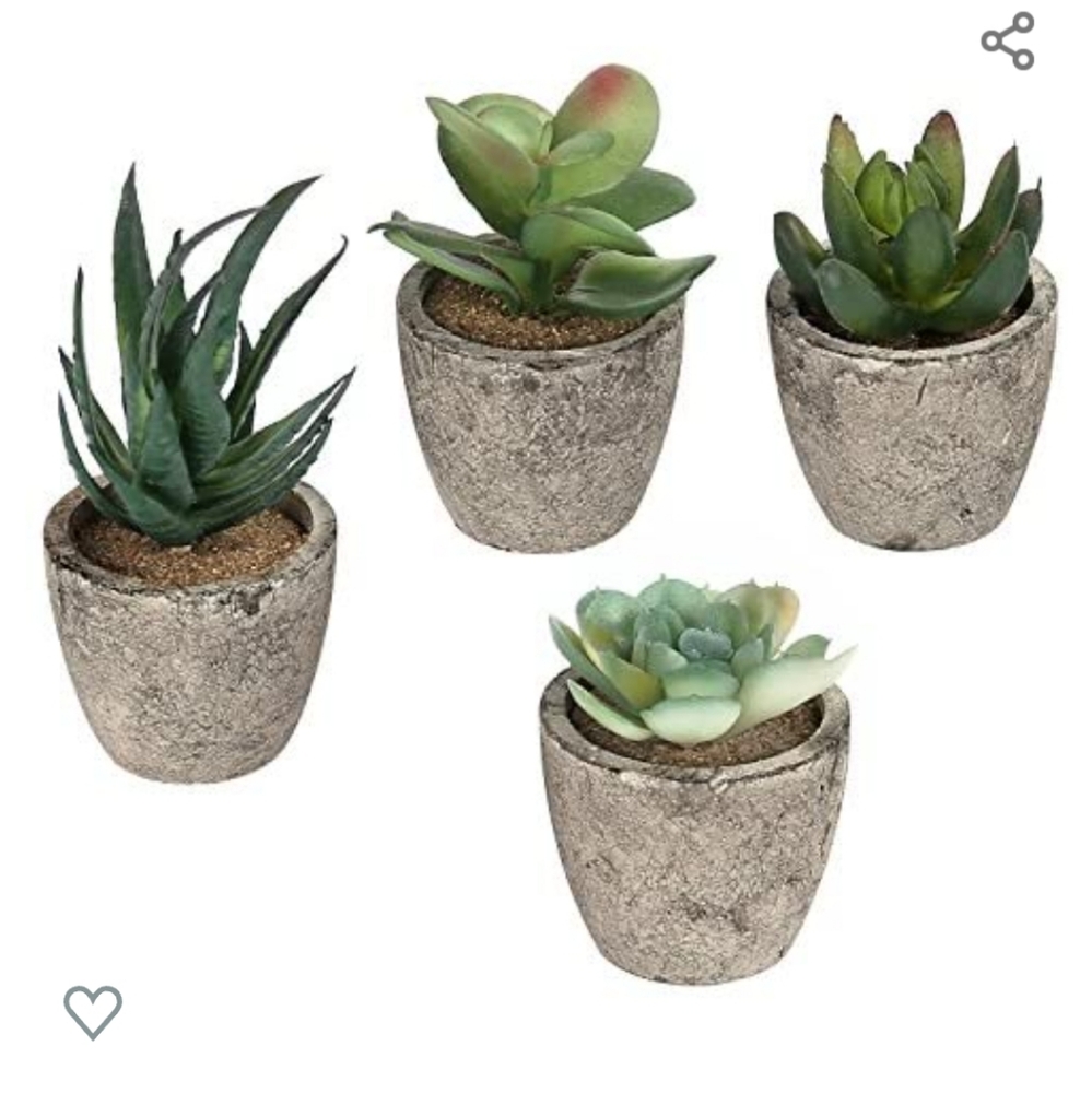 Faux mini succulents